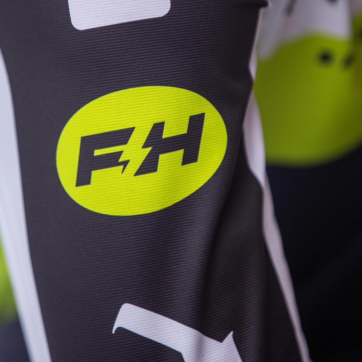 Helix Daytona Jersey - Black/Flo Green Fasthouse FH Brand / No Collab Fasthousedev