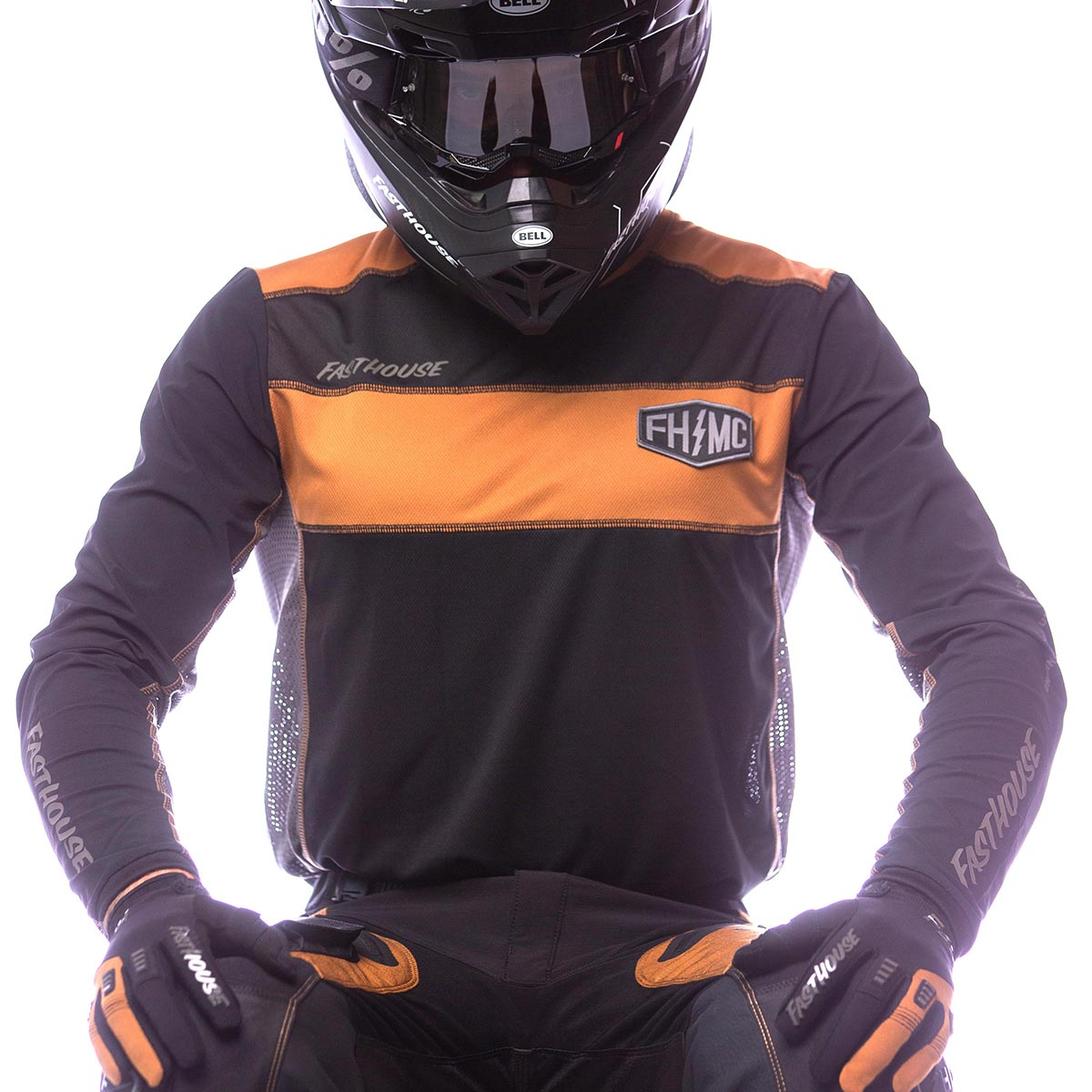 Off-Road Bronx LS Jersey - Black/Camel Fasthouse FH Brand / No Collab Fasthousedev