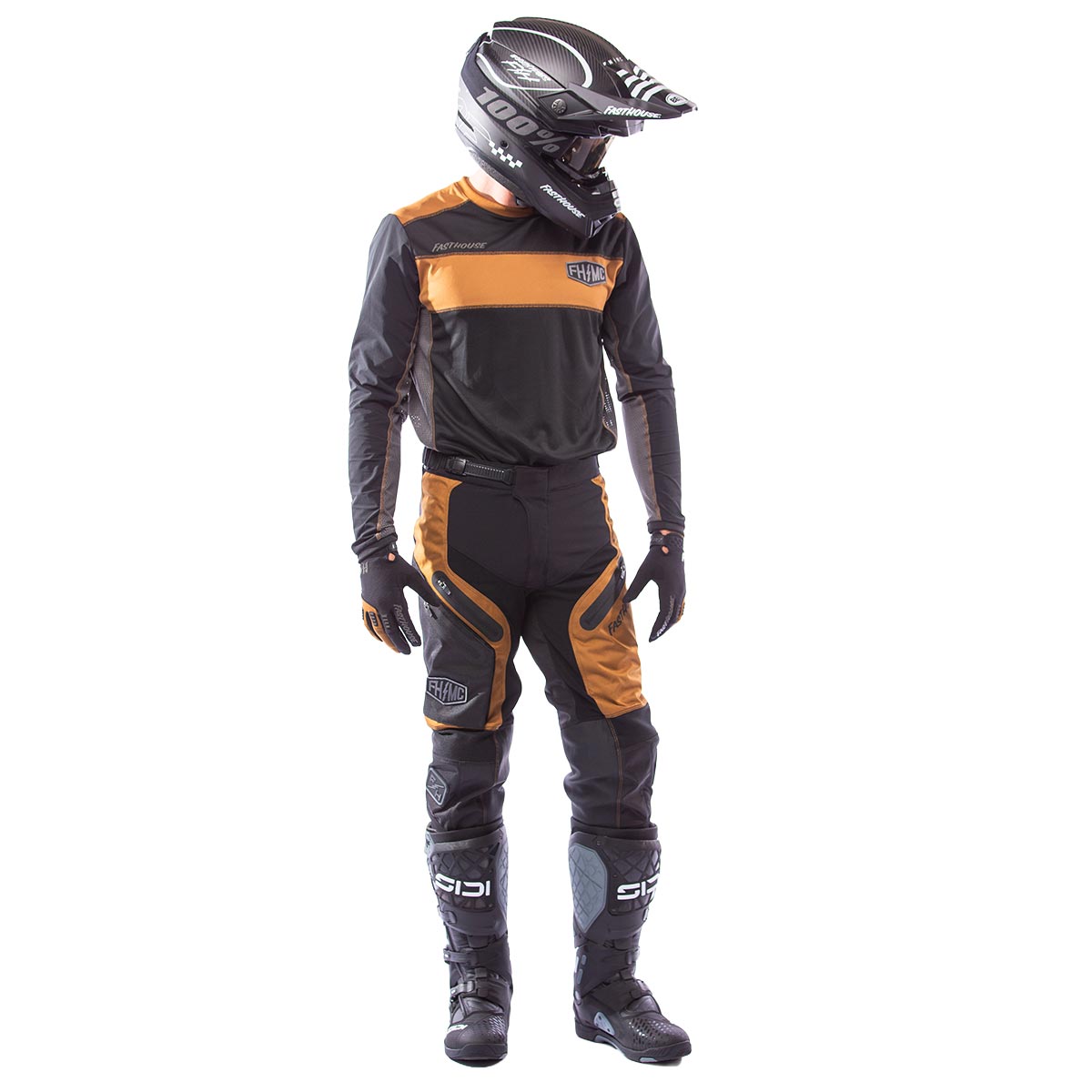 Off-Road Bronx LS Jersey - Black/Camel Fasthouse FH Brand / No Collab Fasthousedev