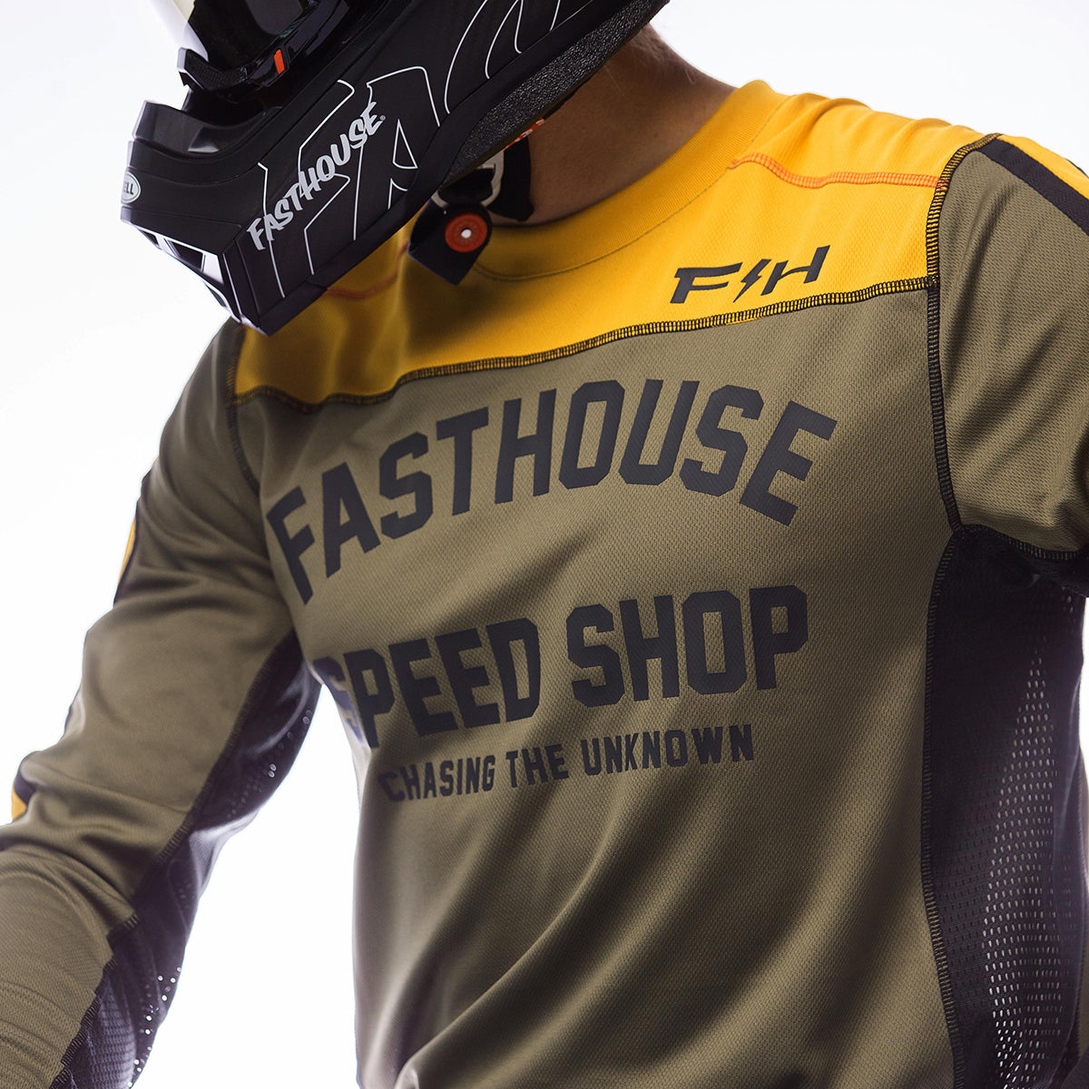 Sanguaro Petrol LS Jersey - Olive/Vintage Gold Fasthouse FH Brand / No Collab Fasthousedev