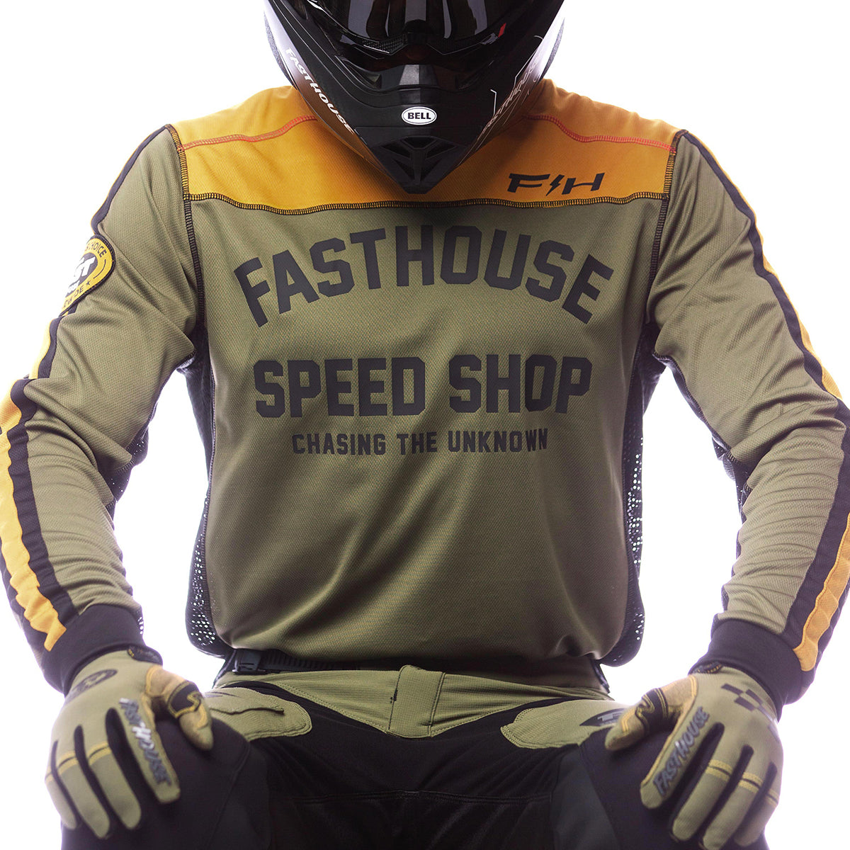 Sanguaro Petrol LS Jersey - Olive/Vintage Gold Fasthouse FH Brand / No Collab Fasthousedev