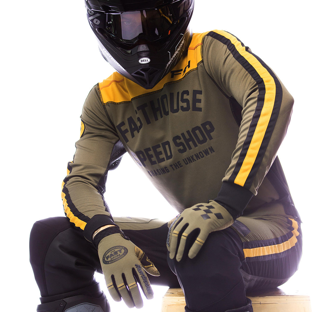 Sanguaro Petrol LS Jersey - Olive/Vintage Gold Fasthouse FH Brand / No Collab Fasthousedev