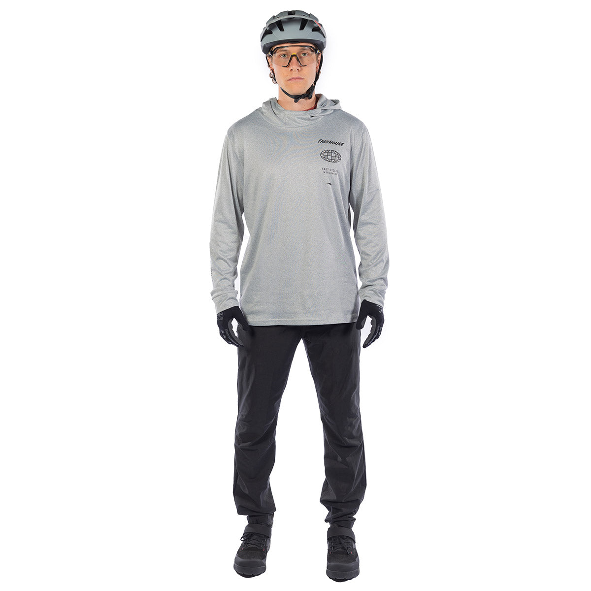 Baux Hooded UPF LS Tee - Silver Heather