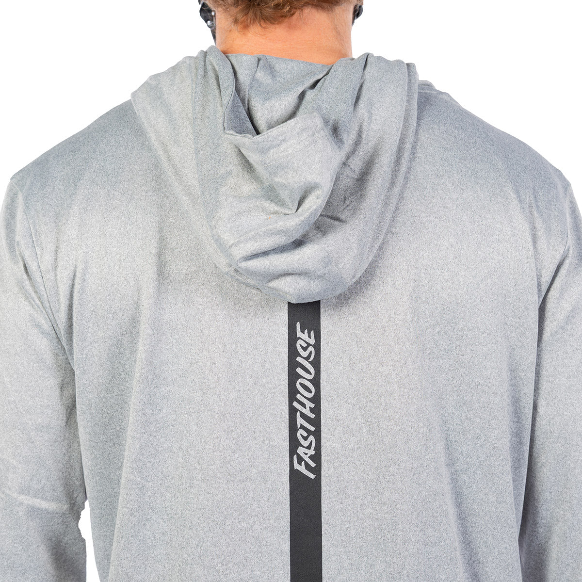 Baux Hooded UPF LS Tee - Silver Heather
