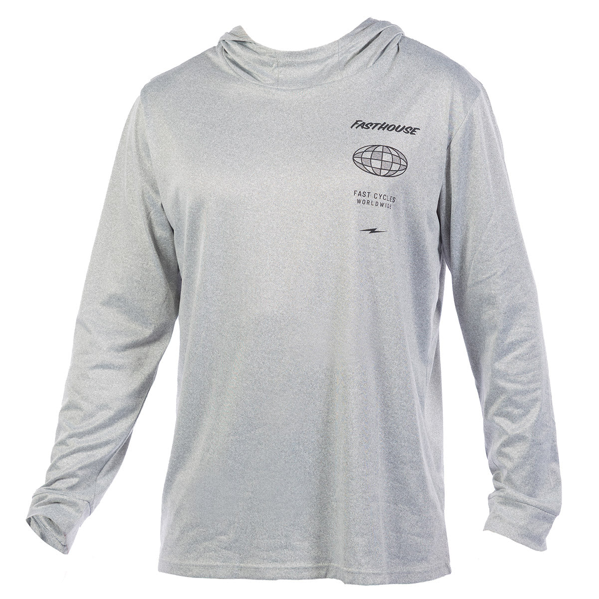 Baux Hooded UPF LS Tee - Silver Heather