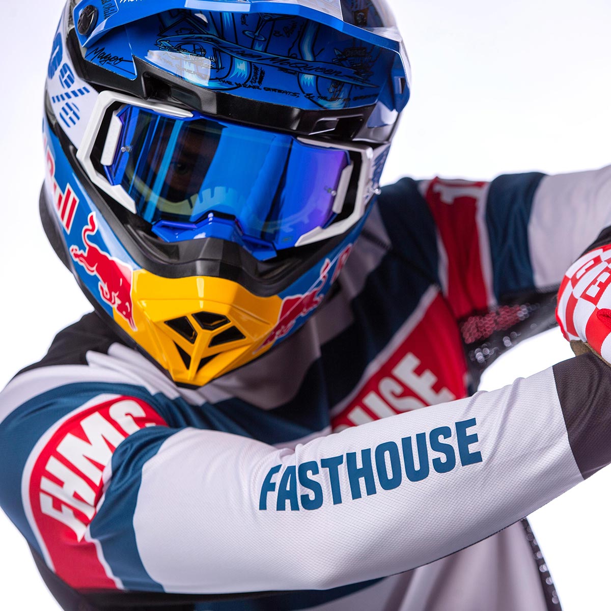 Grindhouse Analogue LS Jersey - White Fasthouse FH Brand / No Collab Fasthousedev