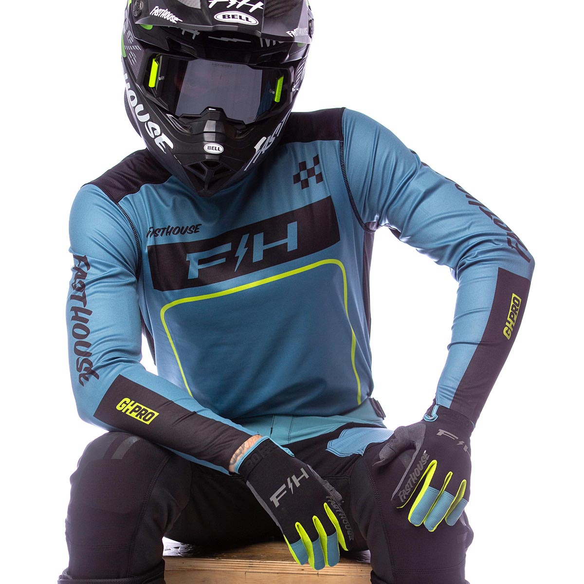 Grindhouse Pro Apex LS Jersey - Slate Fasthouse FH Brand / No Collab Fasthousedev