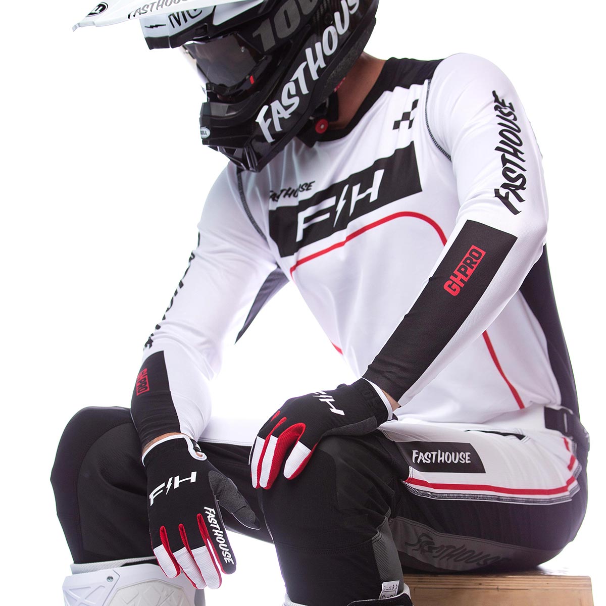 Grindhouse Pro Apex LS Jersey - White Fasthouse FH Brand / No Collab Fasthousedev