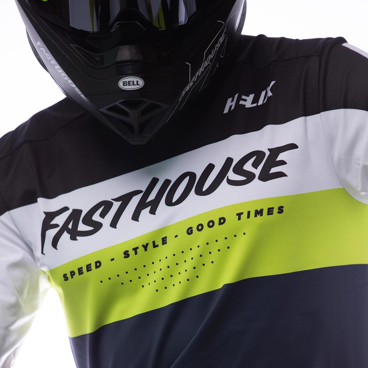 Helix Daytona Jersey - Black/Flo Green Fasthouse FH Brand / No Collab Fasthousedev