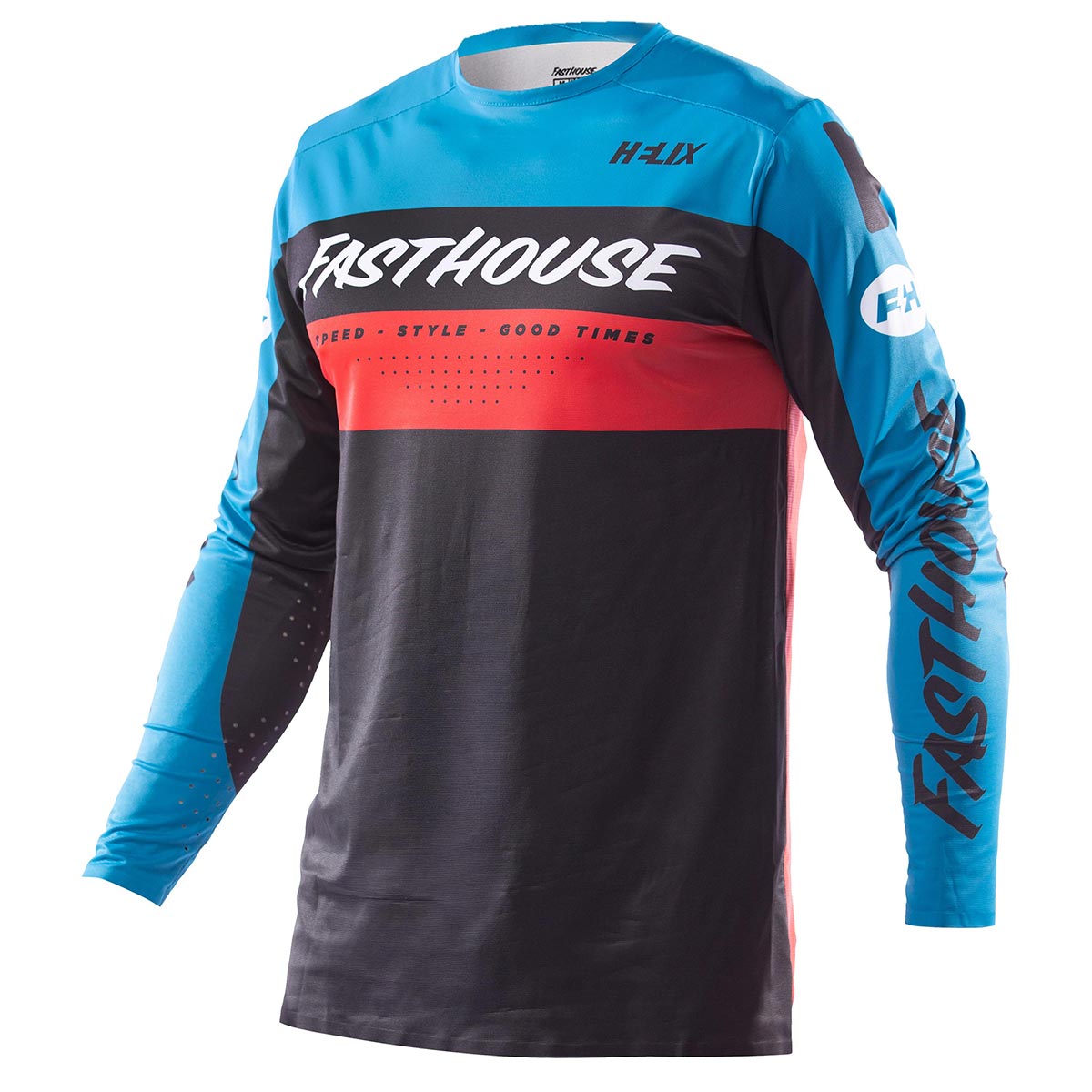Helix Daytona LS Jersey - Electric Blue/Black Fasthouse FH Brand / No Collab Fasthousedev