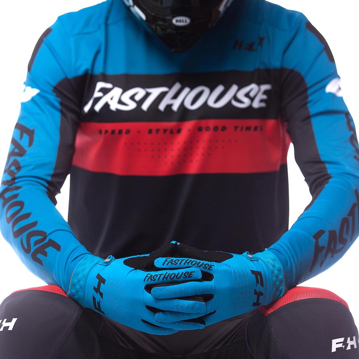 Helix Daytona LS Jersey - Electric Blue/Black Fasthouse FH Brand / No Collab Fasthousedev