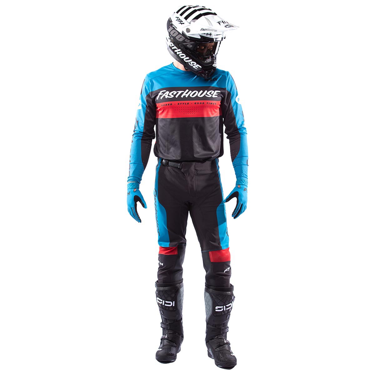 Helix Daytona LS Jersey - Electric Blue/Black Fasthouse FH Brand / No Collab Fasthousedev