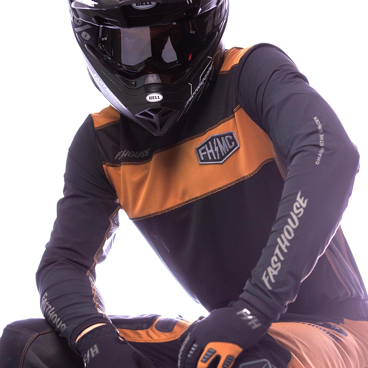 Off-Road Bronx LS Jersey - Black/Camel Fasthouse FH Brand / No Collab Fasthousedev