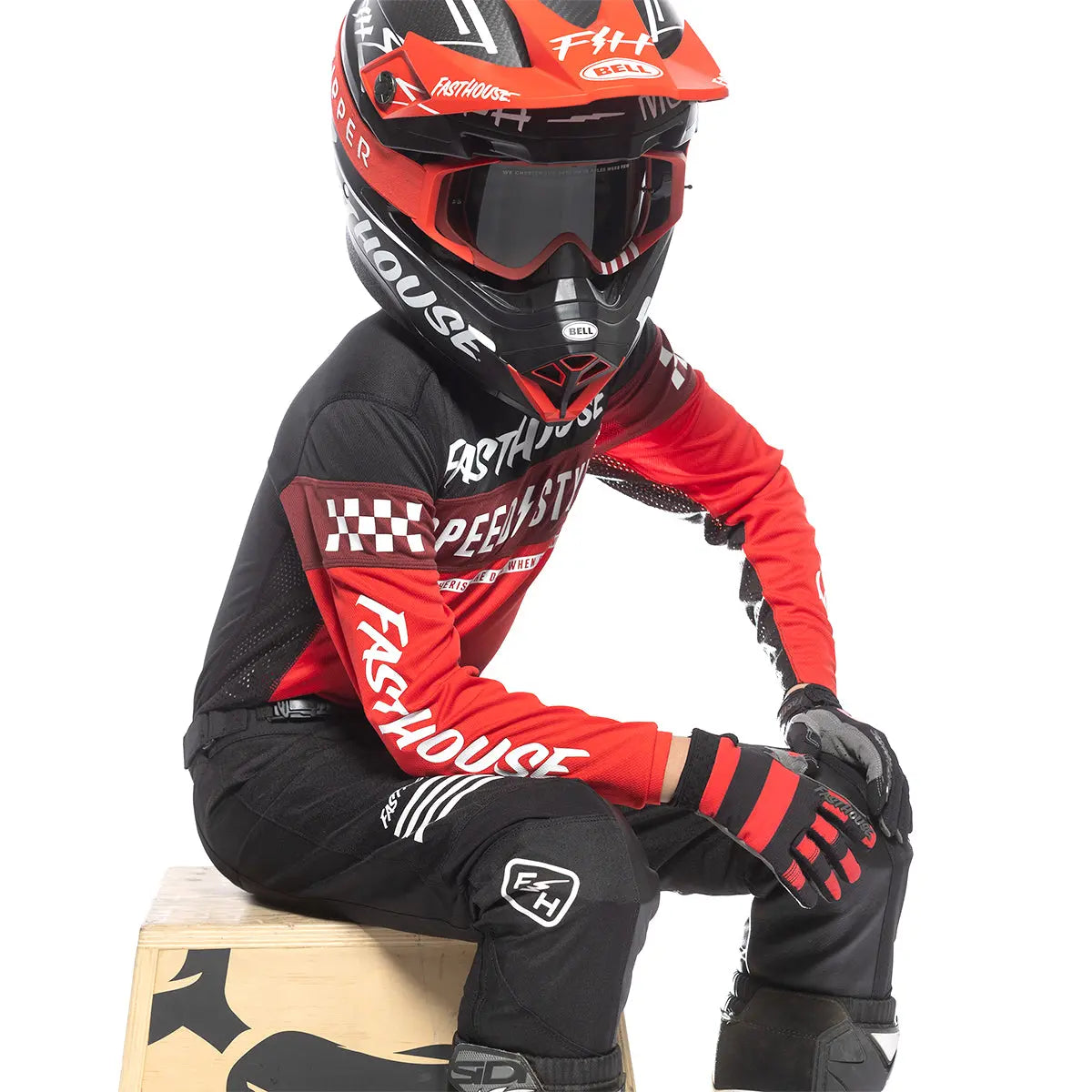 Grindhouse Akin Youth Jersey - Red/Black