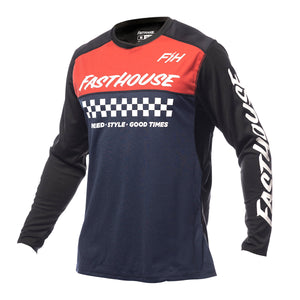 Alloy Mesa Long Sleeve Jersey - Heather Red/Navy