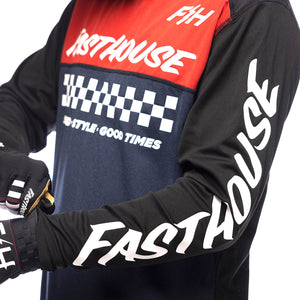 Alloy Mesa Long Sleeve Jersey - Heather Red/Navy