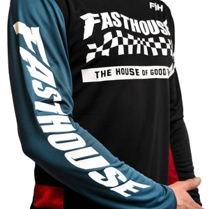 Classic Velocity Long Sleeve Jersey - Black/Indigo