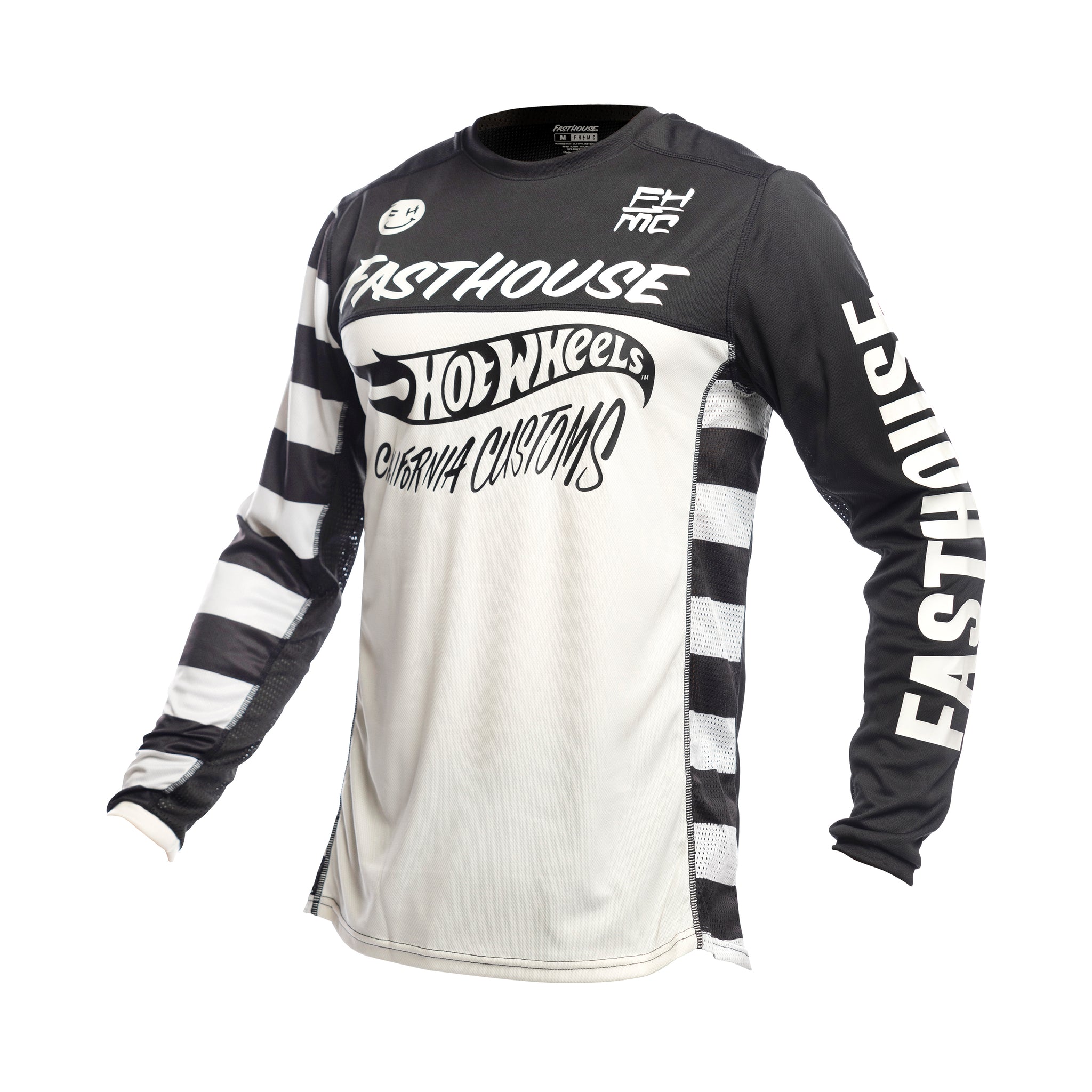 Hot Wheels Grindhouse Long Sleeve Youth Jersey - White/ Black