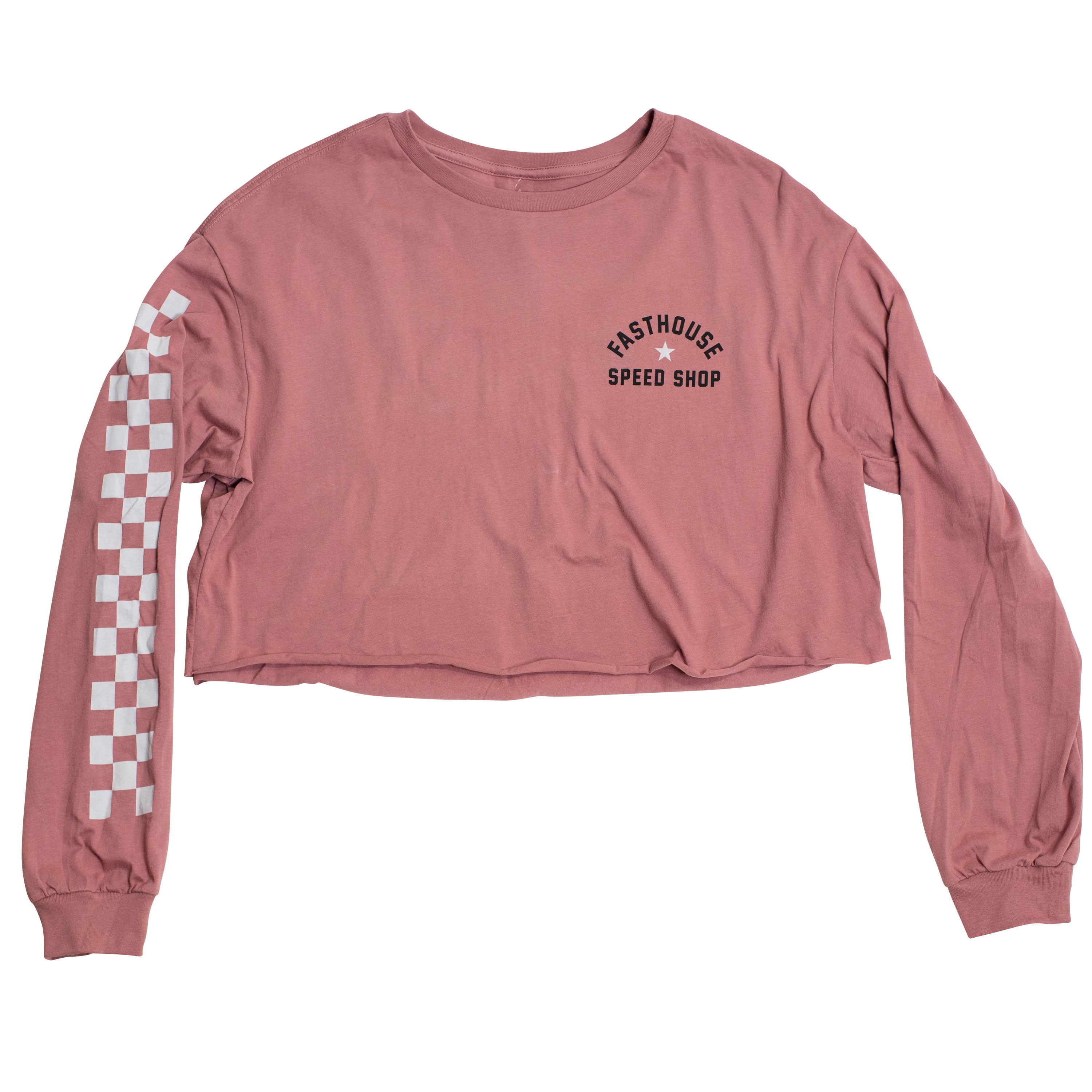 Women's Star Long Sleeve Crop Tee - Heather Mauve